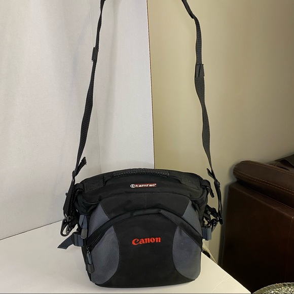 Canon Other Canon Tamrac Camera Bag Black Gray And Red Poshmark